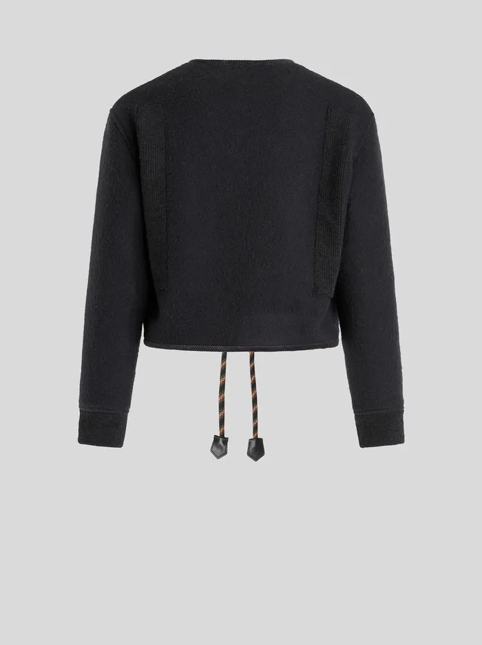 Men Wool Cloth Jacket With Drawstring Etro Coats And Outerwear