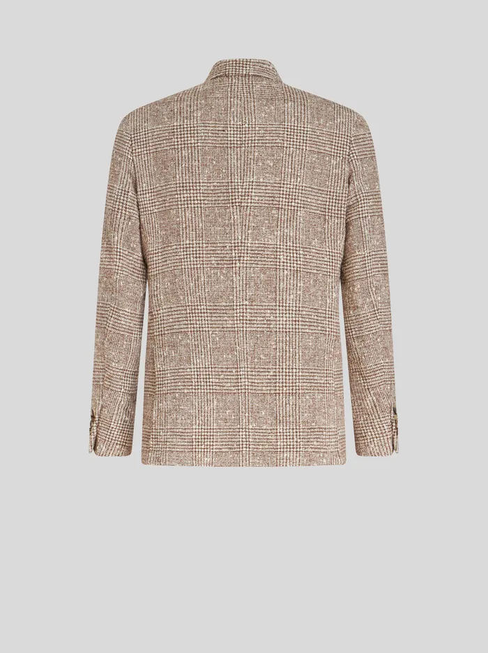 Men Wool Jacket With Check Working Etro Jackets