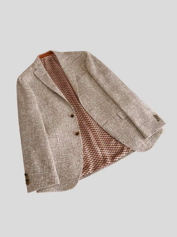 Men Wool Jacket With Check Working Etro Jackets