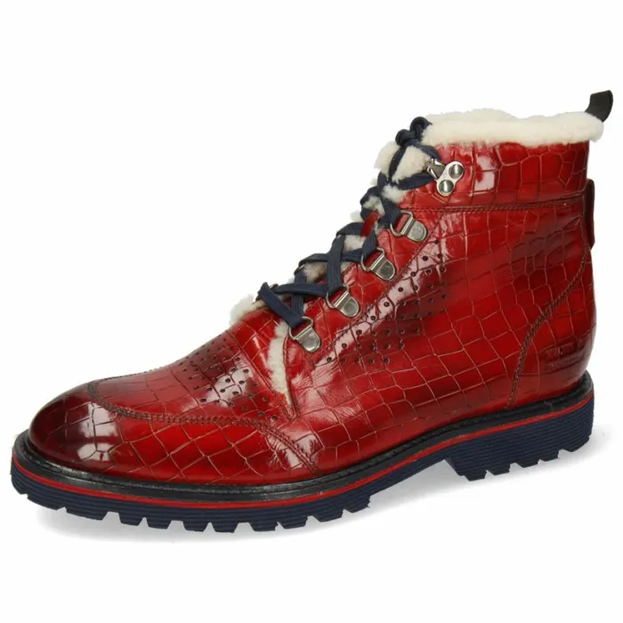 Mens Ankle Boots Melvin and Hamilton Trevor 5 Red