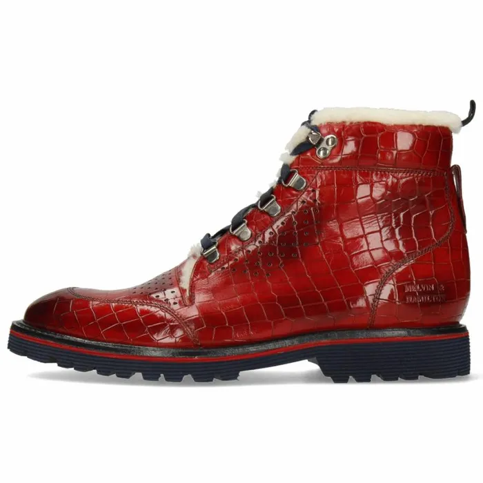 Mens Ankle Boots Melvin and Hamilton Trevor 5 Red