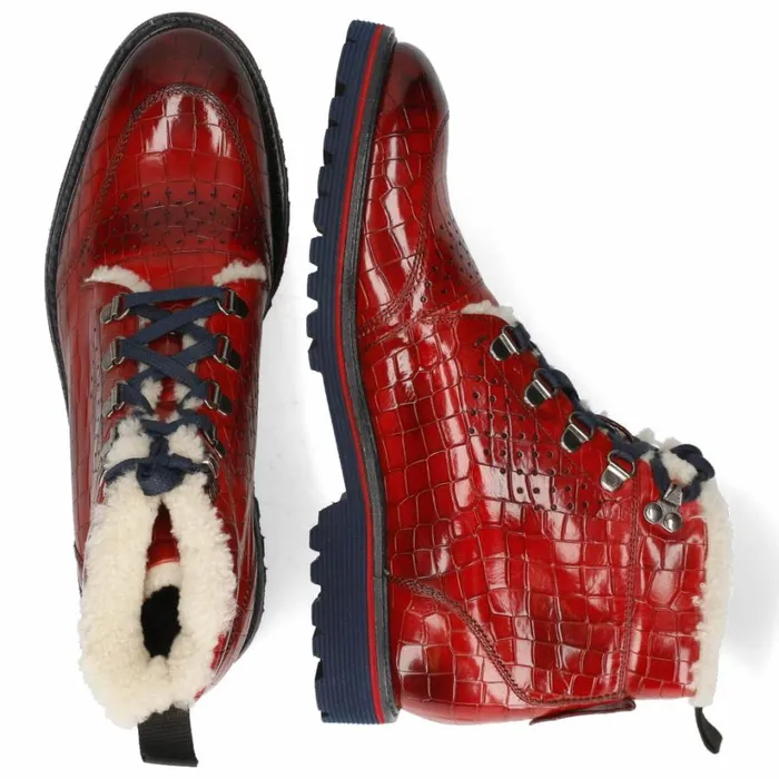 Mens Ankle Boots Melvin and Hamilton Trevor 5 Red