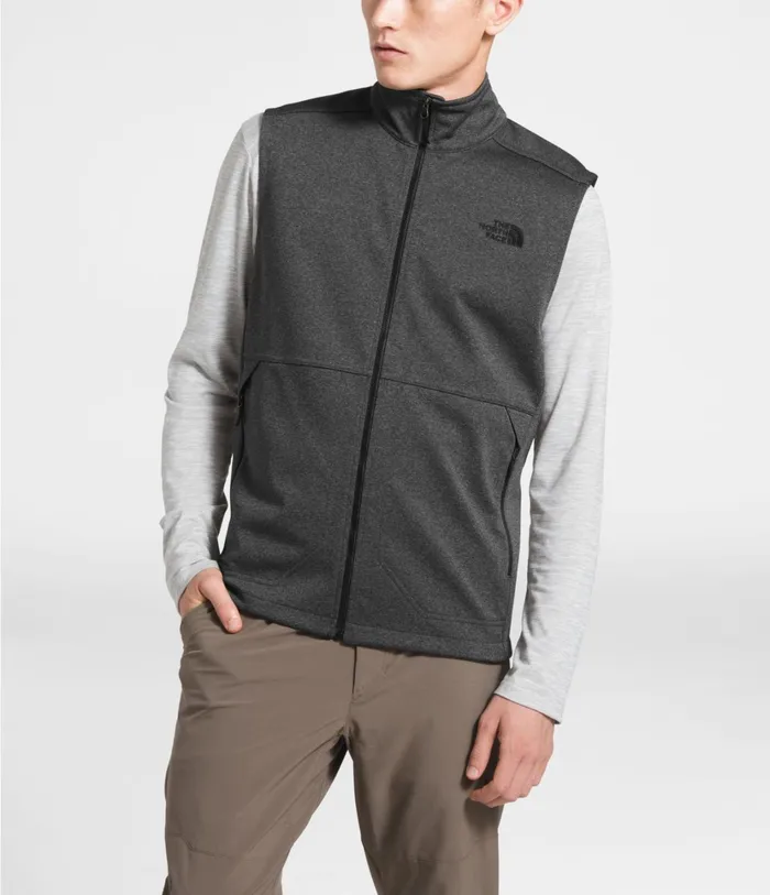 Mens Apex Canyonwall Vest Tnf Dark Grey Heather The North Face Windbreakers