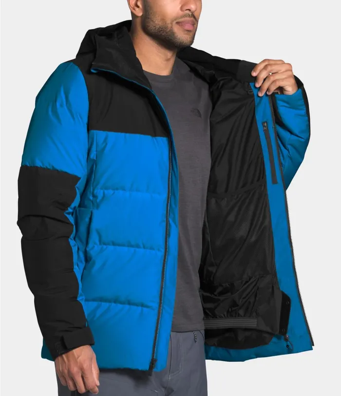 Mens Corefire Down Jacket Clear Lake Bluetnf Black The North Face Snow