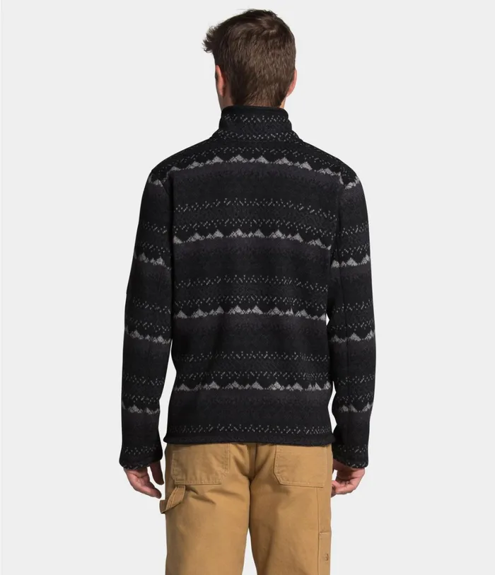 Mens Gordon Lyons Novelty Zip Pullover Tnf Black Landscape Print The North Face Fleece