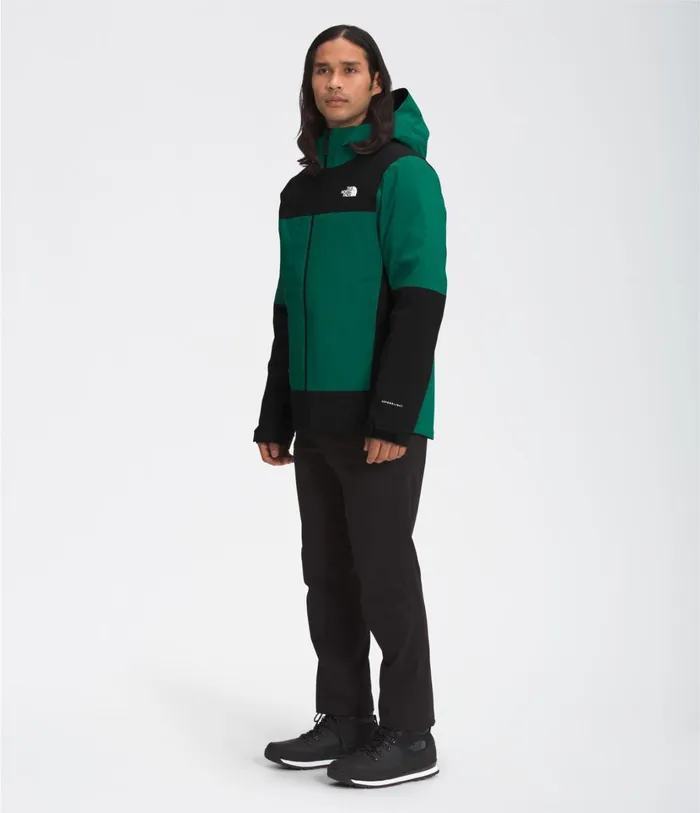 Mens Mountain Light FL Triclimate Jacket Blackasphalt Greycedar Tan The North Face 3In1