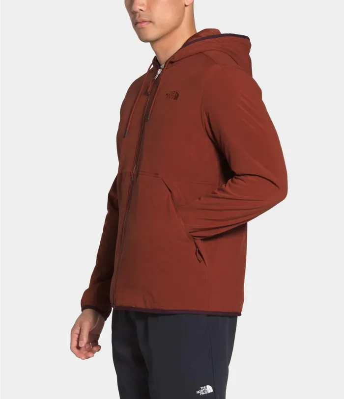Mens Mountain Sweatshirt Full Zip Hoodie Brandy Brown The North Face Insulated and Down Jackets