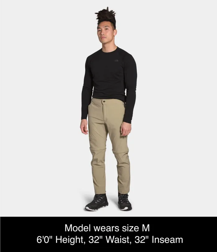 Mens Paramount Active Convertible Pants Twill Beige The North Face Pants