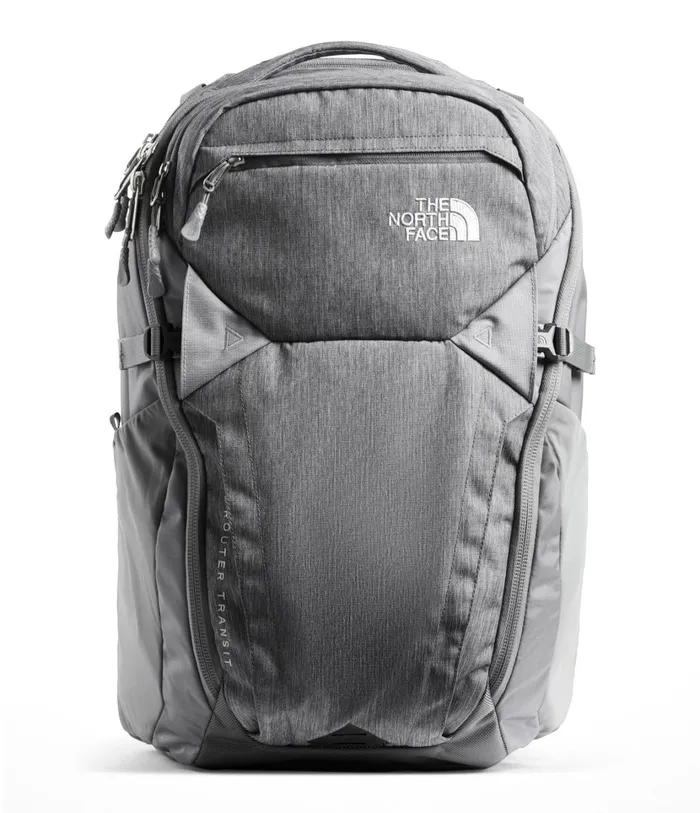 Mens Router Transit Backpack Tnf Medium Grey Heatherzinc Grey The North Face Backpacks