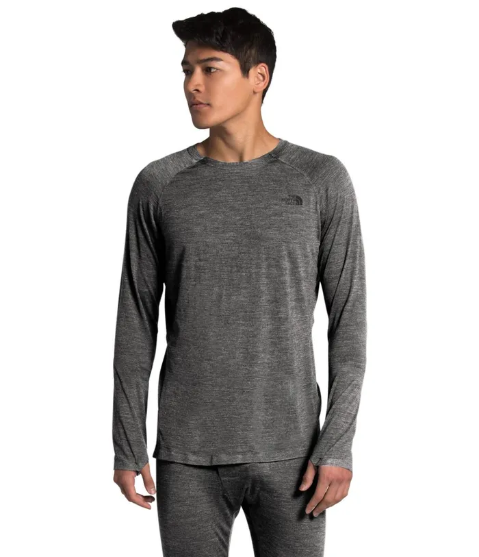 Mens UltraWarm Wool Crew Tnf Dark Grey Heather The North Face TShirts