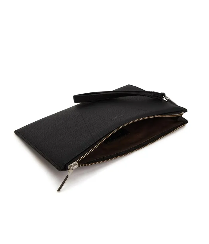 MensWomen Taika Vegan Pouch Wallet 8211 Purity Black Matt and Nat Wallets