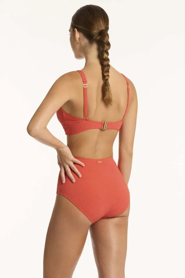 Messina Cross Front Multifit Bra Messina Flame Women Sea Level Tops