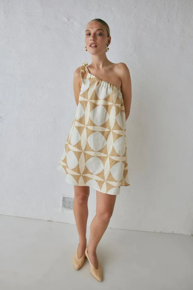 Mini Dresses Women VRG GRL Slow Living Linen Mini Dress Scope Mini Dresses Women VRG GRL Slow Living Linen Mini Dress Scope
