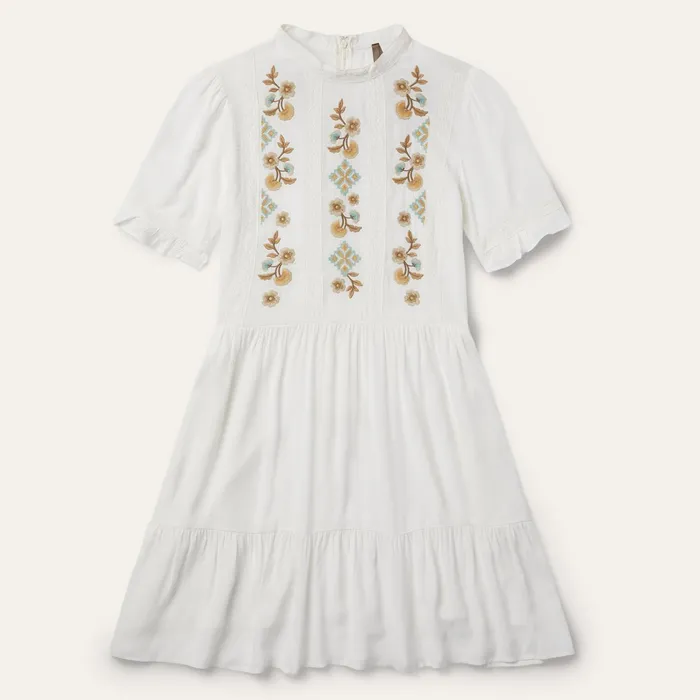 Mini Women Stetson Flat Weave Dress White