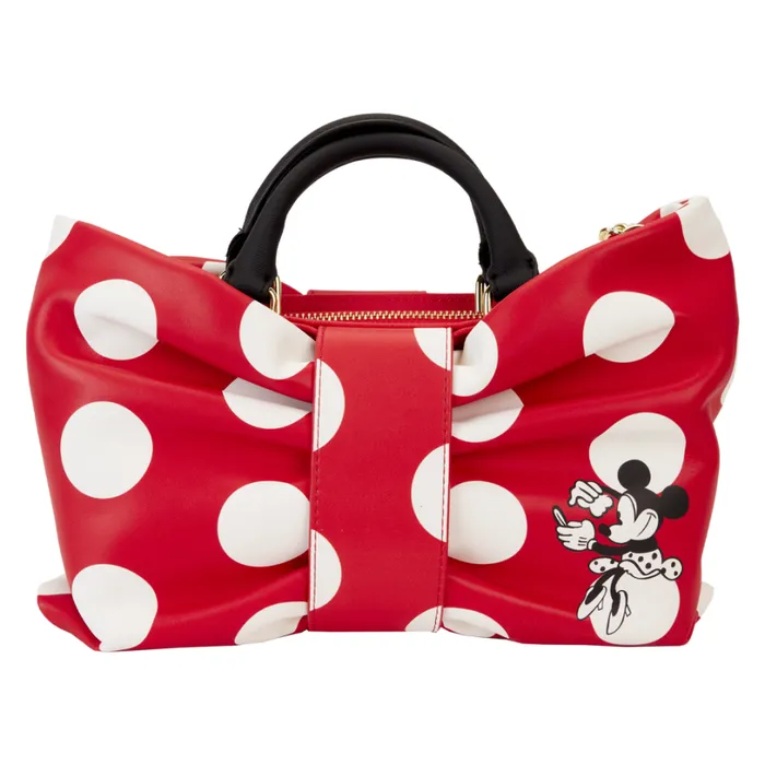 Minnie Mouse Rocks The Dots Classic Bow Figural Crossbody Bag Unisex Loungefly Bags and Wallets Minnie Mouse Rocks The Dots Classic Bow Figural Crossbody Bag Unisex Loungefly Bags and Wallets