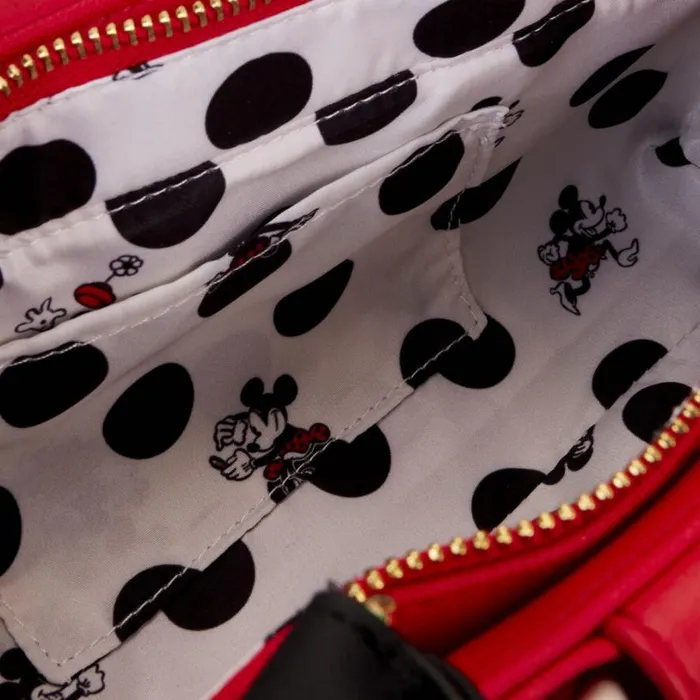 Minnie Mouse Rocks The Dots Classic Bow Figural Crossbody Bag Unisex Loungefly Bags and Wallets Minnie Mouse Rocks The Dots Classic Bow Figural Crossbody Bag Unisex Loungefly Bags and Wallets