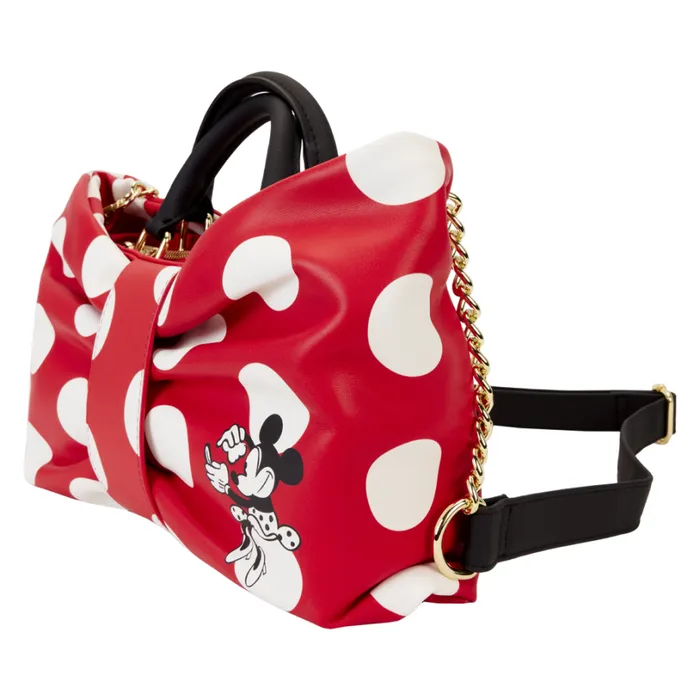 Minnie Mouse Rocks The Dots Classic Bow Figural Crossbody Bag Unisex Loungefly Bags and Wallets Minnie Mouse Rocks The Dots Classic Bow Figural Crossbody Bag Unisex Loungefly Bags and Wallets