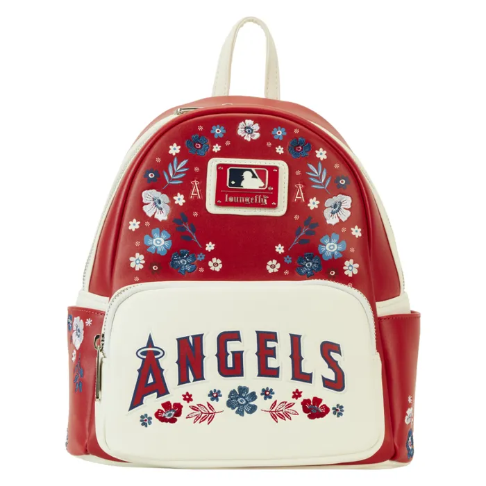 MLB Los Angeles Angels Floral Mini Backpack Unisex Loungefly Backpacks
