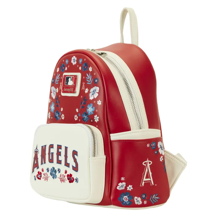 MLB Los Angeles Angels Floral Mini Backpack Unisex Loungefly Backpacks MLB Los Angeles Angels Floral Mini Backpack Unisex Loungefly Backpacks