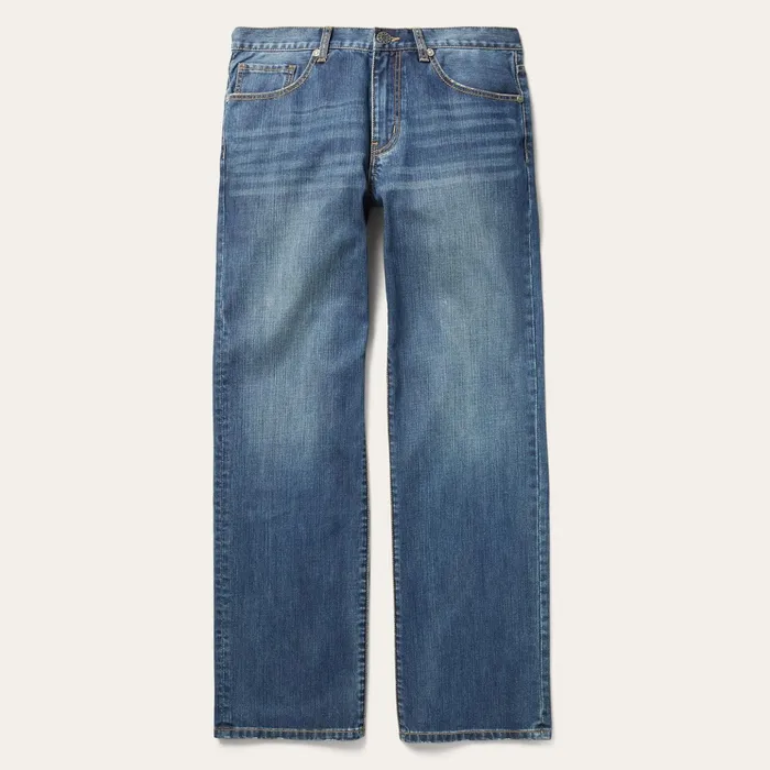 Modern Cut Men Stetson 1312 Modern Fit Jeans Blue