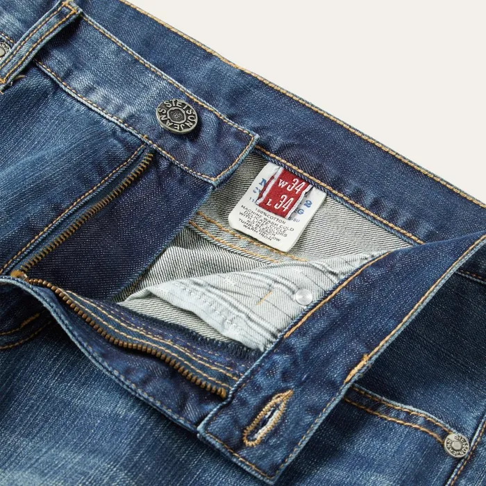 Modern Cut Men Stetson 1312 Modern Fit Jeans Blue