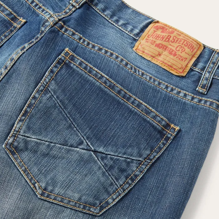 Modern Cut Men Stetson 1312 Modern Fit Jeans Blue