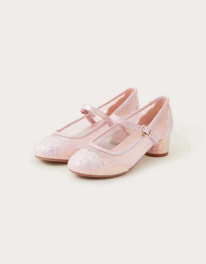 Monsoon Annabelle Princess Heels Pink Children Partywear