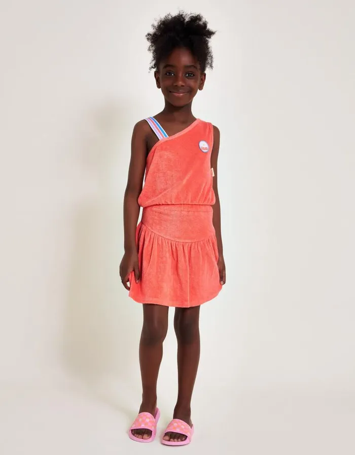 Monsoon Asymmetric Towelling Top Orange Children Casualwear Collection