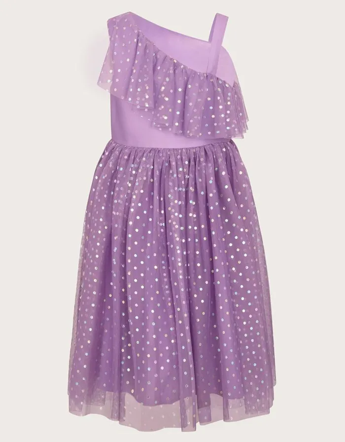 Monsoon Asymmetrical Polka Dot Dress Purple Children Dresses Monsoon Asymmetrical Polka Dot Dress Purple Children Dresses