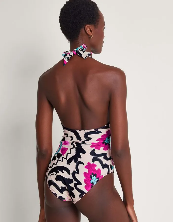 Monsoon Avelle Halterneck Swimsuit Cream Women Beachwear and Swimwear Monsoon Avelle Halterneck Swimsuit Cream Women Beachwear and Swimwear