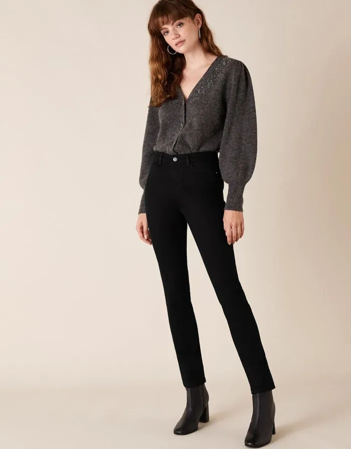 Monsoon Azura Premium ShortLength Jeans Black Women Denim