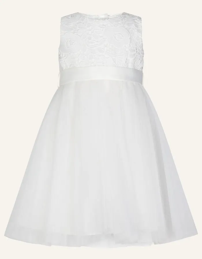 Monsoon Baby Alice Lace Bodice Tulle Dress Ivory Children Dresses
