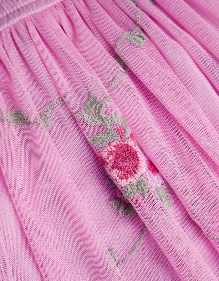 Monsoon Baby April Shirred Embroidered Dress Pink Children Dresses Monsoon Baby April Shirred Embroidered Dress Pink Children Dresses