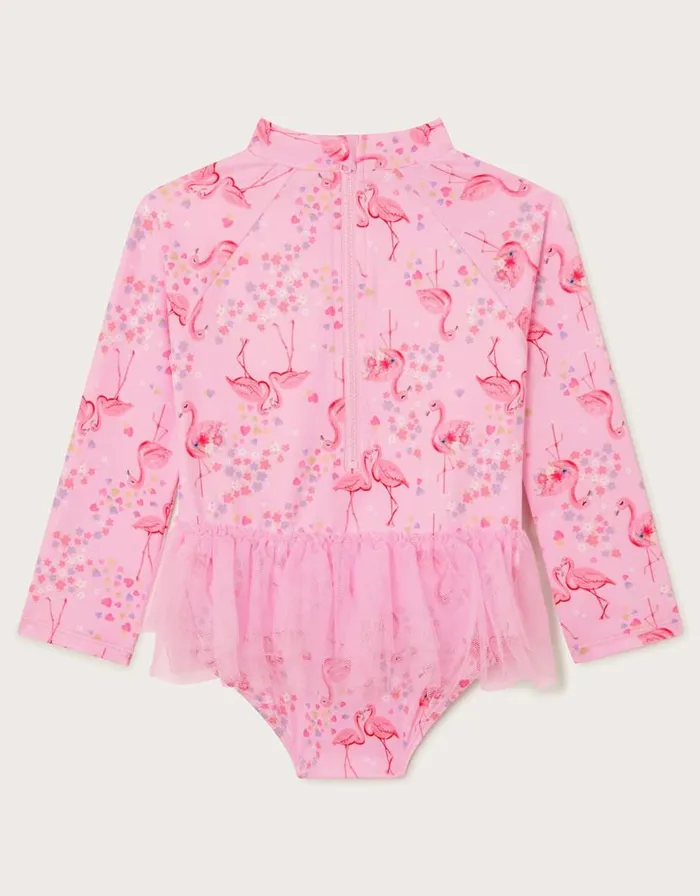 Monsoon Baby Long Sleeve Flamingo UPF50 Swimsuit Pink Children Beachwear and Swimwear Monsoon Baby Long Sleeve Flamingo UPF50 Swimsuit Pink Children Beachwear and Swimwear