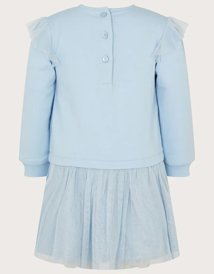 Monsoon Baby Mice Rainbow Sweater Dress Blue Children Dresses Monsoon Baby Mice Rainbow Sweater Dress Blue Children Dresses