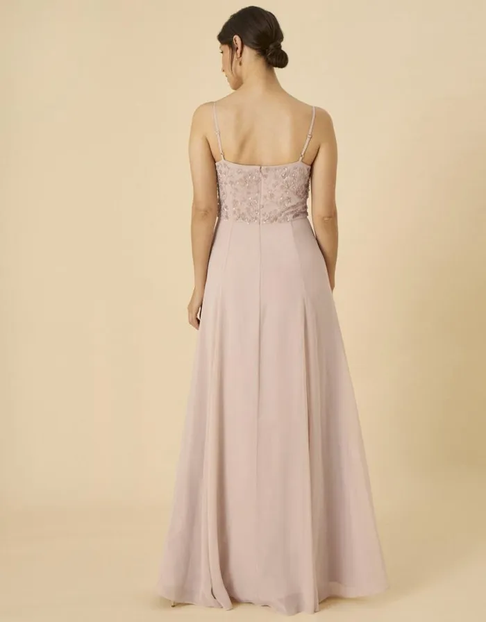 Monsoon Campbell Cowl Neck Maxi Dress In Recycled Polyester Pink Women Occasionwear Monsoon Campbell Cowl Neck Maxi Dress In Recycled Polyester Pink Women Occasionwear