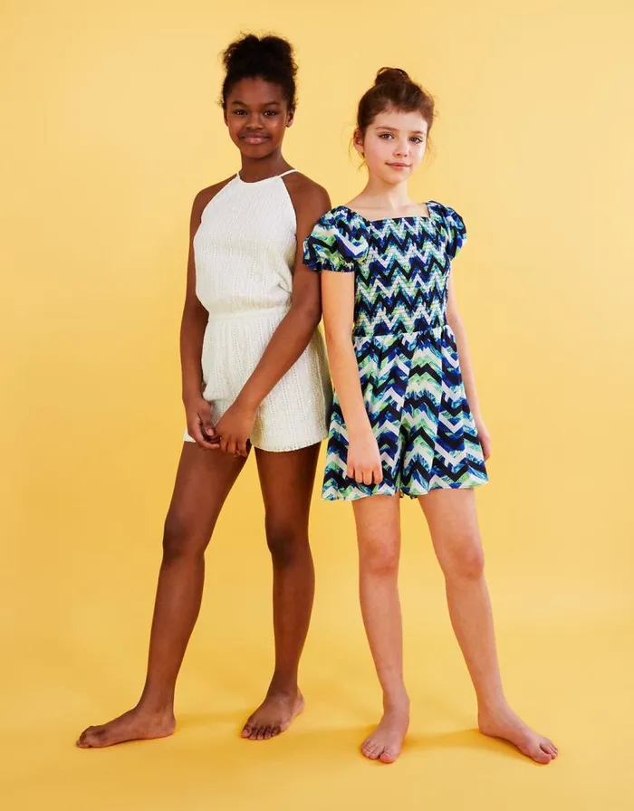 Monsoon Chevron Marble Playsuit In Recycled Polyester Multi Children Beachwear and Swimwear Monsoon Chevron Marble Playsuit In Recycled Polyester Multi Children Beachwear and Swimwear