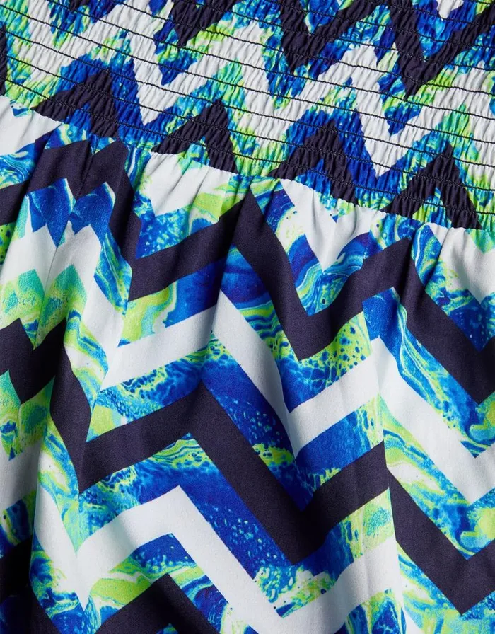 Monsoon Chevron Marble Playsuit In Recycled Polyester Multi Children Beachwear and Swimwear Monsoon Chevron Marble Playsuit In Recycled Polyester Multi Children Beachwear and Swimwear
