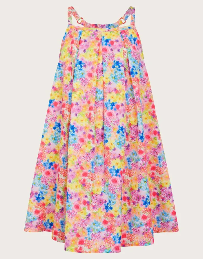 Monsoon Ditsy Floral Swing Dress Multi Children Dresses