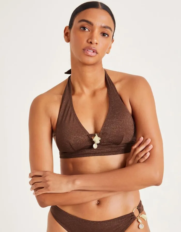 Monsoon Eden Halter Bikini Top Bronze Women Coords