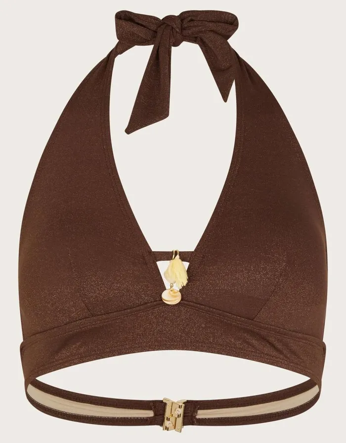 Monsoon Eden Halter Bikini Top Bronze Women Coords Monsoon Eden Halter Bikini Top Bronze Women Coords