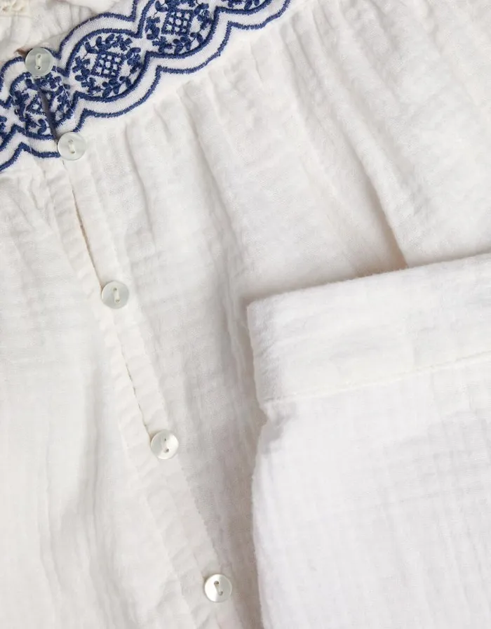 Monsoon Embroidered Frill Top And Shorts Set White Children Sets and Outfits Monsoon Embroidered Frill Top And Shorts Set White Children Sets and Outfits
