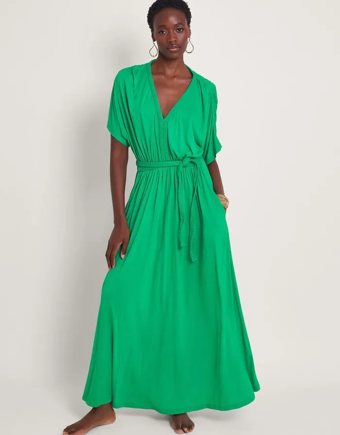 Monsoon Everly Jersey Dress Green Women Beachwear and Swimwear Monsoon Everly Jersey Dress Green Women Beachwear and Swimwear