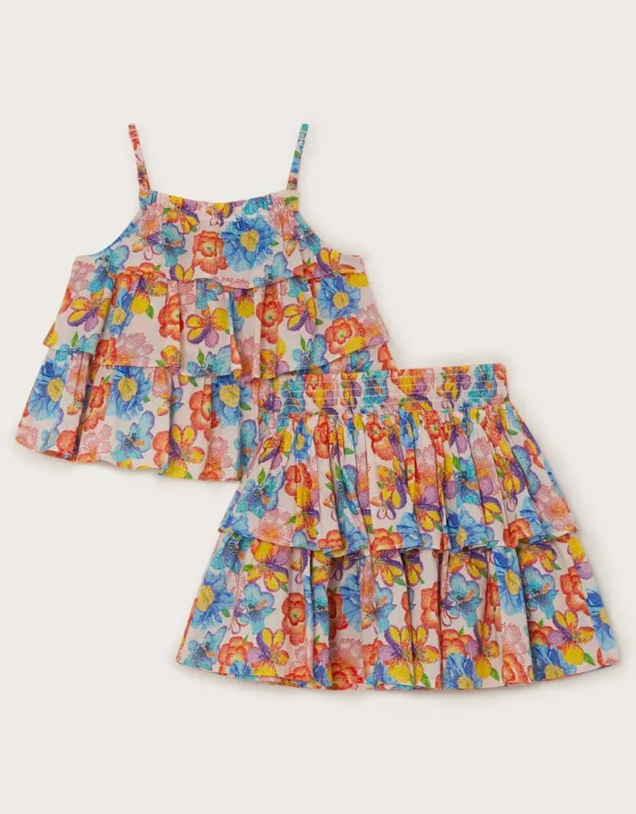 Monsoon Floral Print Ruffle Set Pink Children Dresses Monsoon Floral Print Ruffle Set Pink Children Dresses
