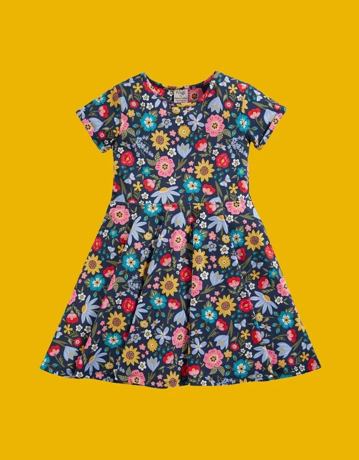 Monsoon Frugi Spring Skater Dress Blue Children Dresses Monsoon Frugi Spring Skater Dress Blue Children Dresses