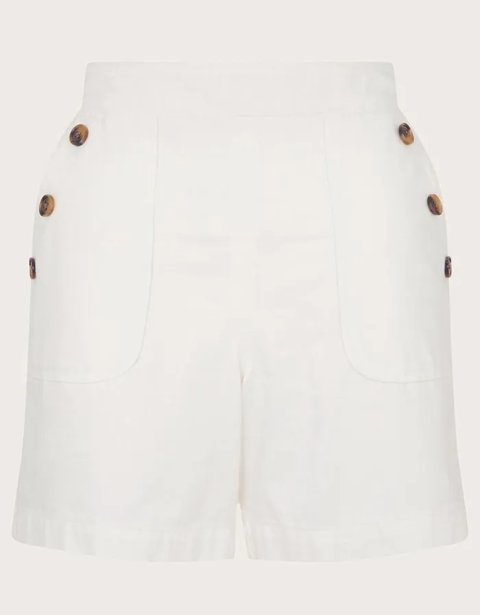 Monsoon Harper Denim Shorts White Women Casualwear Monsoon Harper Denim Shorts White Women Casualwear