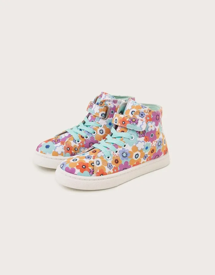 Monsoon HighTop Floral Trainers Multi Children Casualwear Collection
