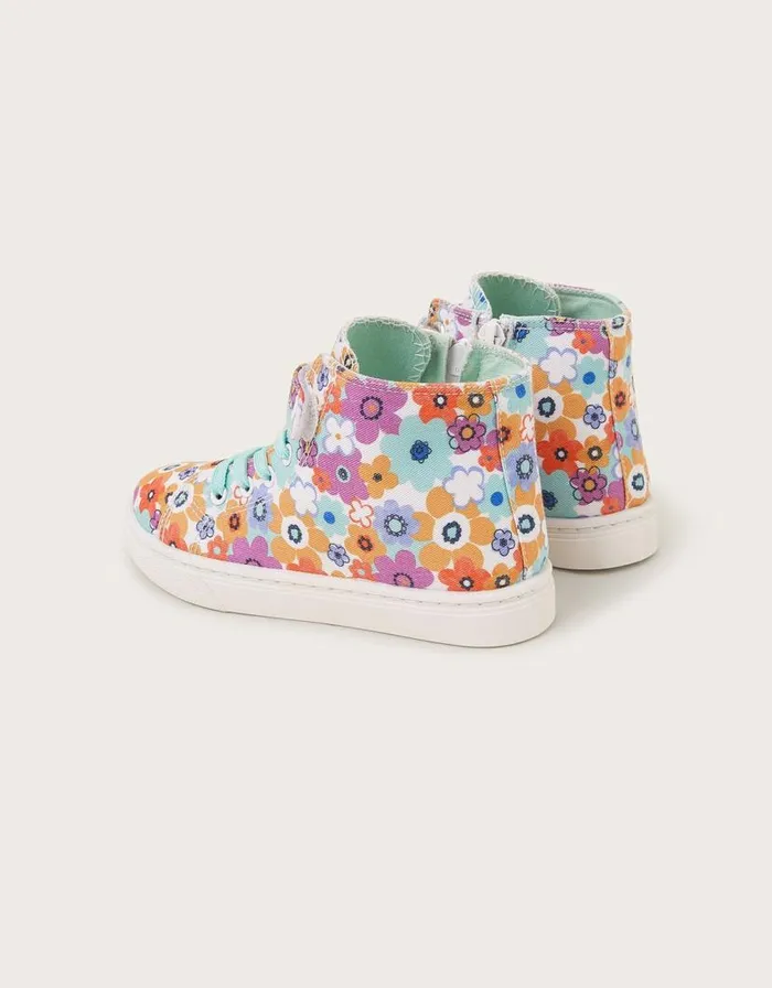 Monsoon HighTop Floral Trainers Multi Children Casualwear Collection Monsoon HighTop Floral Trainers Multi Children Casualwear Collection
