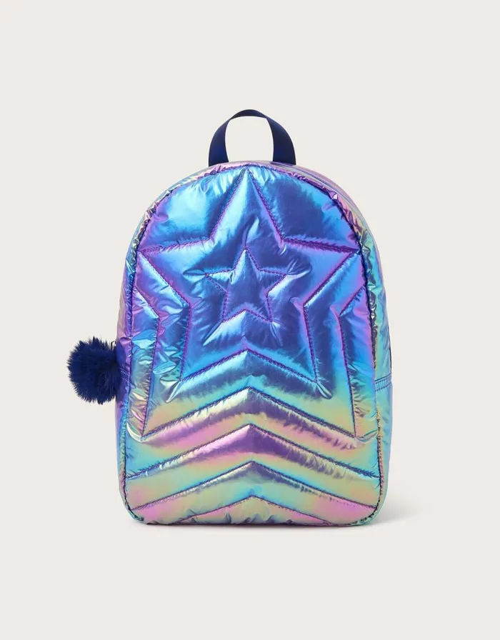 Monsoon Iridescent Star Quilted Backpack Children Girls039 Bags and Purses
