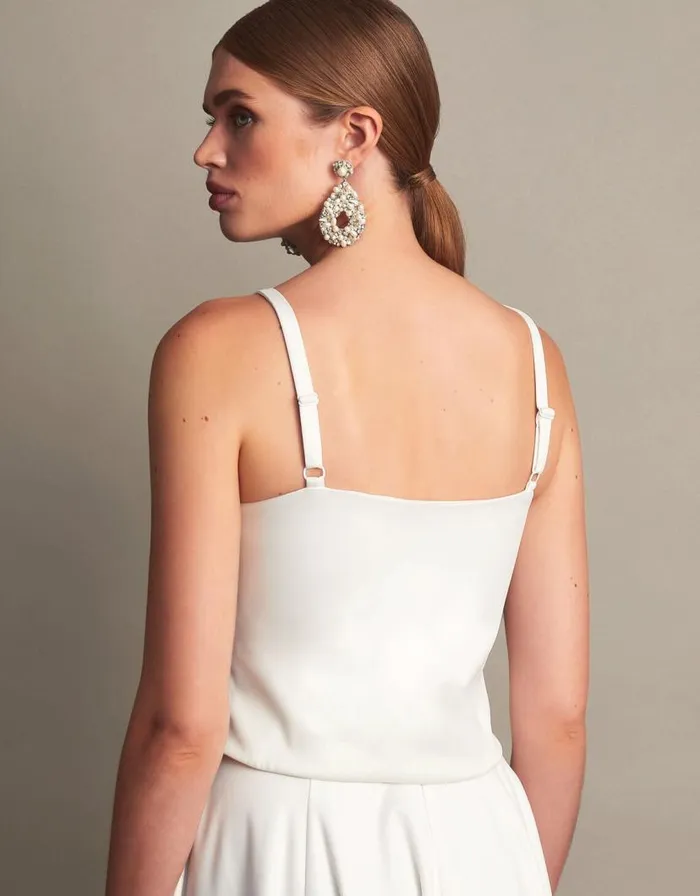 Monsoon Isla Bustier Bridal Top Ivory Women Tops and Blouses Monsoon Isla Bustier Bridal Top Ivory Women Tops and Blouses